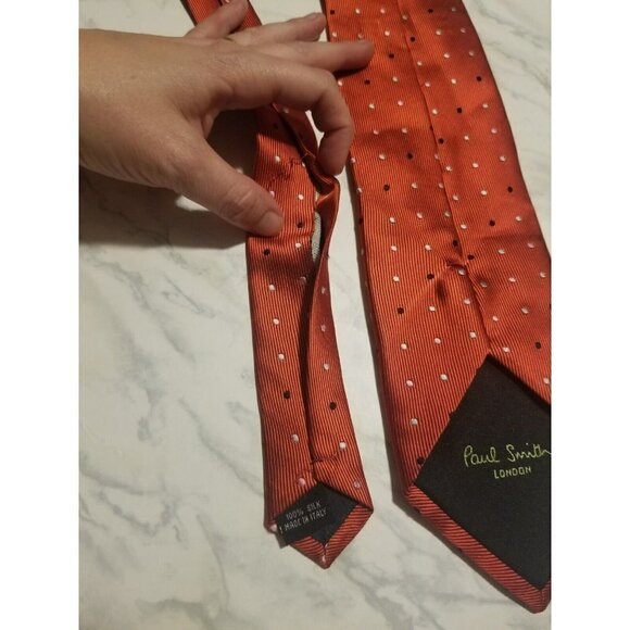 Paul Smith London Red Polkadot Tie - Picture 5 of 12